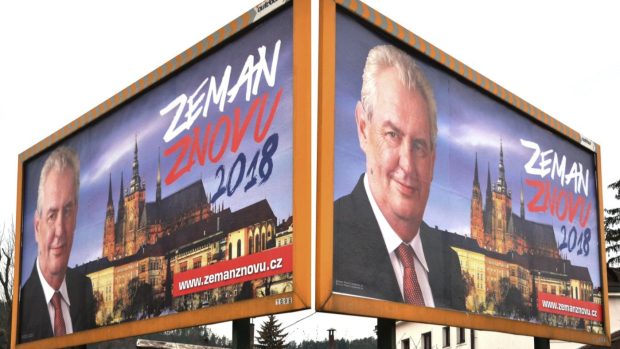 Billboardy z kampaně za znovuzvolení Miloše Zemana roku 2018