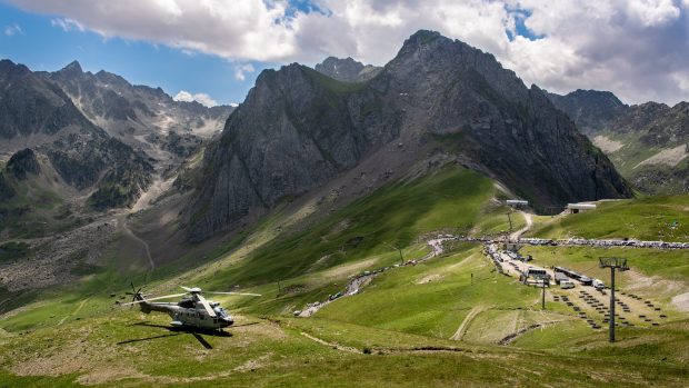 Vrchol Col du Tourmalet při letošní Tour de France