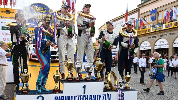 Vtězem Barum Rally ve Zlíně se stal už podesáté v kariéře Jan Kopecký