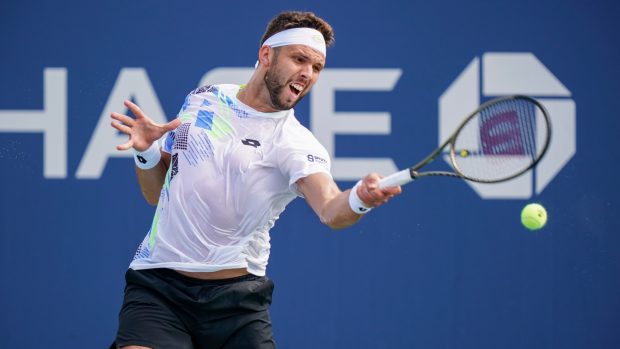 Tenista Jiří Veselý v zápase 2. kola US Open