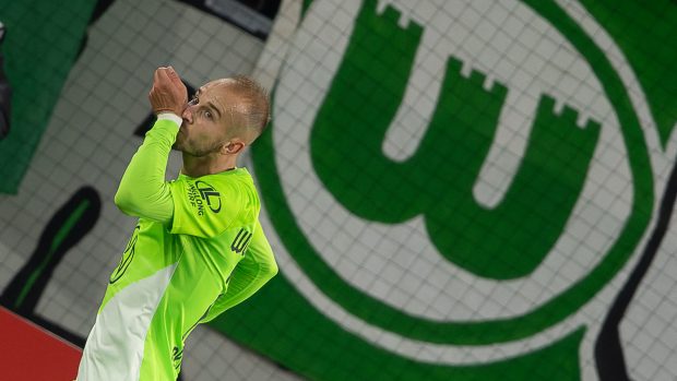 Václav Černý se za Wolfsburg trefil v soutěžím utkání poprvé