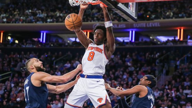 Basketbalisté New Yorku poprvé v NBA nasadili novou posilu z Toronta O.G. Anunobyho a také díky jeho 17 bodům a šesti doskokům porazili Minnesotu 112:106