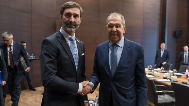 Juraj Blanár (vlevo) a Sergej Lavrov