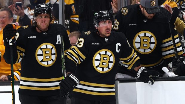 David Pastrňák a Brad Marchand