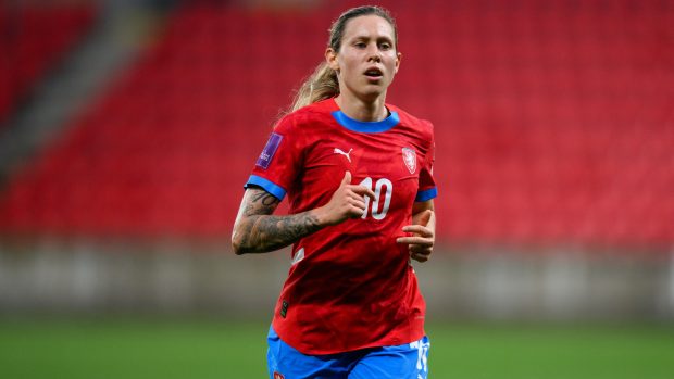 Kateřina Svitková v zápase proti Španělsku srovnávala na konci prvního poločasu na 1:1