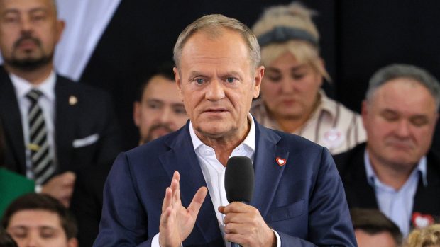 Polský premiér Donald Tusk na sjezdu Občanské platformy