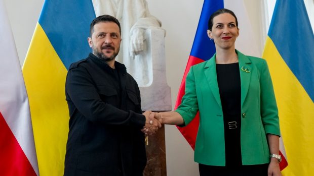 Ukrajinský prezident Volodymyr Zelenskyj dorazil do Poslanecké sněmovny