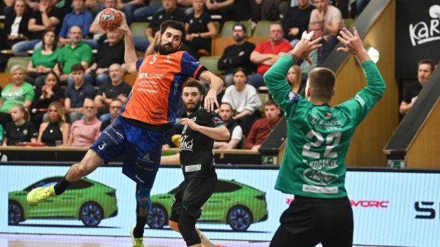 Házenkáři Jakub Douda, Denis Harabiš a Vojtěch Košťálek