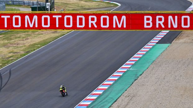 Filip Salač při testu na Masarykově okruhu