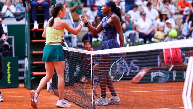 Tereza Valentova a Coco Gauff