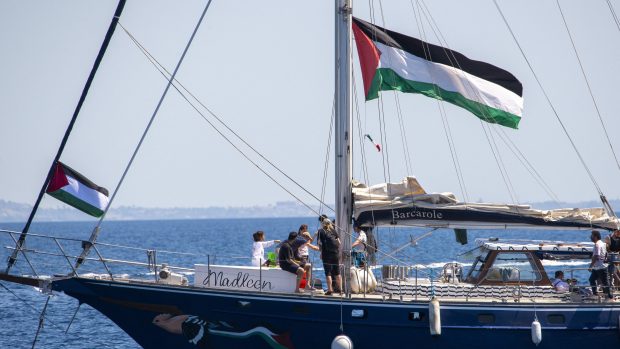 Loď Madleen hnutí Koalice flotily svobody (Freedom Flotilla Coalition, FFC)