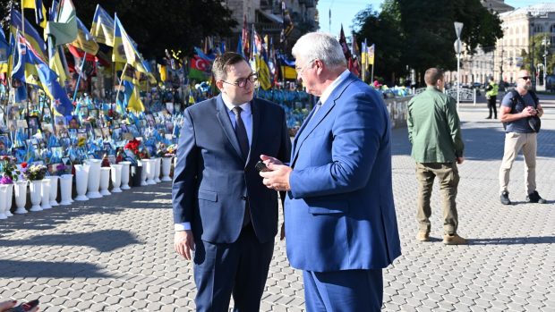 Český ministr zahraničí Jan Lipavský je na návštěvě Ukrajiny