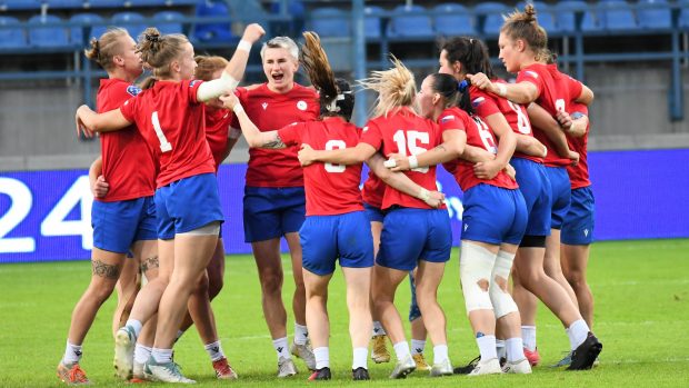 České ragbistky porazily v utkání o třetí místo na Evropských hrách Belgii 24:17 a v Krakově získaly bronzové medaile