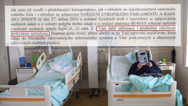Zdravotnický ústav sice eviduje lékařské záznamy pacientů pod jejich rodným číslem, existuje však podle něj riziko, že stejné rodné číslo má ještě někdo další, proto žádané údaje nechce vydat, a to nikomu.