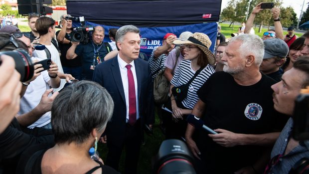 Demonstrace Poslední kapka Pavla Blažka