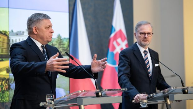 Petr Fiala a Robert Fico