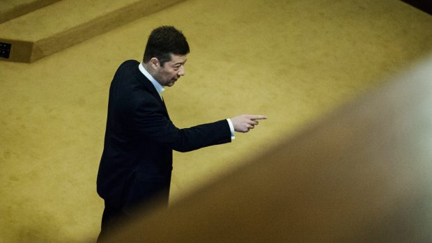 Předseda SPD Tomio Okamura během ustavující schůze Poslanecké sněmovny