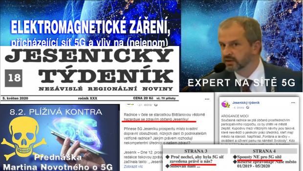 Ukázka příspěvků Jesenického týdeníku na facebooku a v tištěné verzi.