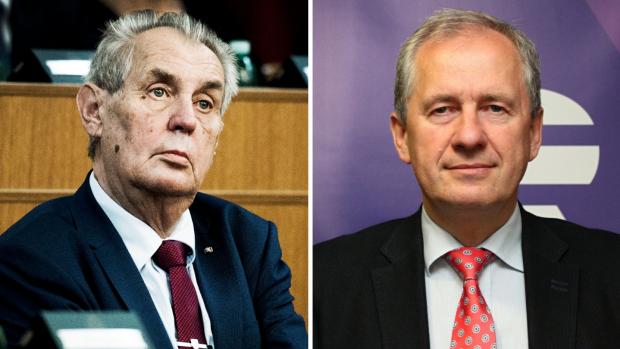 Prezident Miloš Zeman a předseda Nejvyššího správního soudu Josef Baxa