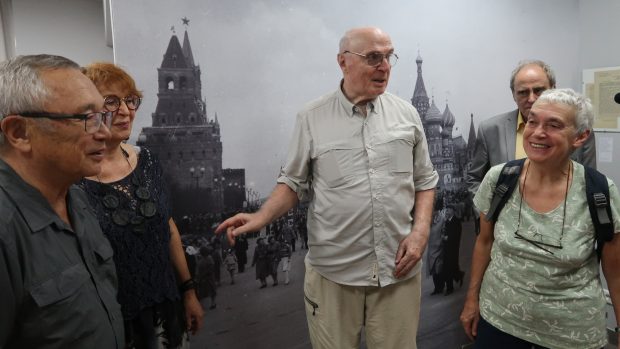 Sovětský disident Pavel Litvinov v moskevském Memorialu