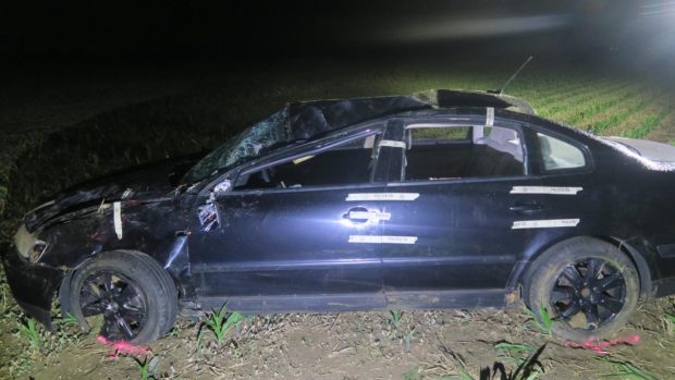 Auto po smrtelné nehodě u Chebu