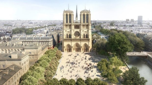 Vizualizace přestavby okolí katedrály Notre-Dame