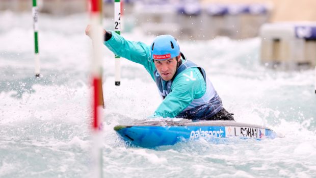 Lukáš Rohan během závodu na mistrovství světa v Lee Valley