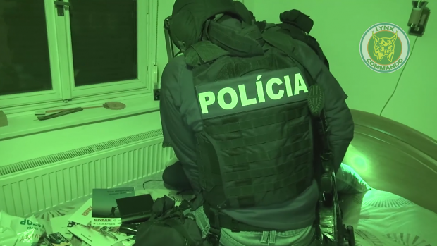 Policejní zásah kvůli nájemné vraždě novináře Jána Kuciaka.