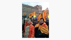 demonstrace na Ukrajině