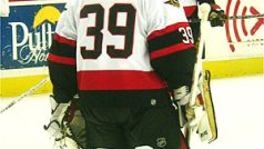 Dominik Hašek ve vzácném okamžiku