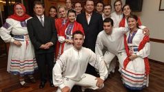 Krajané v Argentině s českým premiérem Paroubkem
