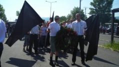 Litvínov - průvod k místu pobodání Miloše Rehy
