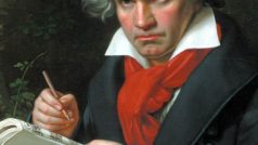 Joseph Karl Stieler: Portrét Ludwiga van Beethovenas partiturou Missy solemnis