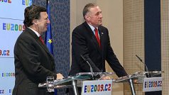 José Barroso a Mirek Topolánek