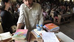 Miroslav Bobek in a school in Cameroon