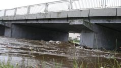 Hladina Blanice ve Strunkovicích dosáhla třetího povodňového stupně