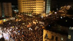 demonstrace proti vládě v Jeruzalémě