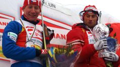 Lukáš Bauer (vlevo) a Petter Northug - dva velikáni sezóny 2009-10