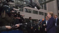 Summit eurozóny v Bruselu. Německá kancléřka Angela Merkelová