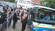 První ostravský elektrobus při křtu