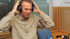 Dominik Hašek ve studiu Radiožurnálu