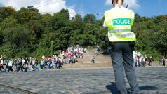 Hromadná demonstrace odborářů v Praze