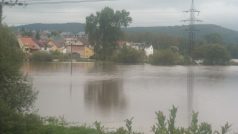 Bakov - rozlitá řeka