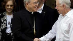 Bývalý prezident USA Jimmy Carter se na Kubě sešel s kardinálem Jaimem Ortegou