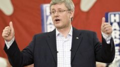 Kanadský premiér Stephen Harper při předvolební kampani