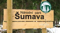 Napis Národní park Šumava