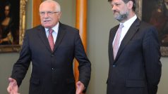 Jan Kubice u prezidenta Václava Klause.