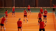 České reprezentační volejbalistky v přípravě na EL