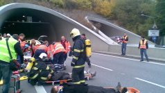Zranění figuranti při cvičení v Pisáreckém tunelu v Brně