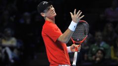 Tomáš Berdych utkání na Turnaji mistrů hodně prožívá